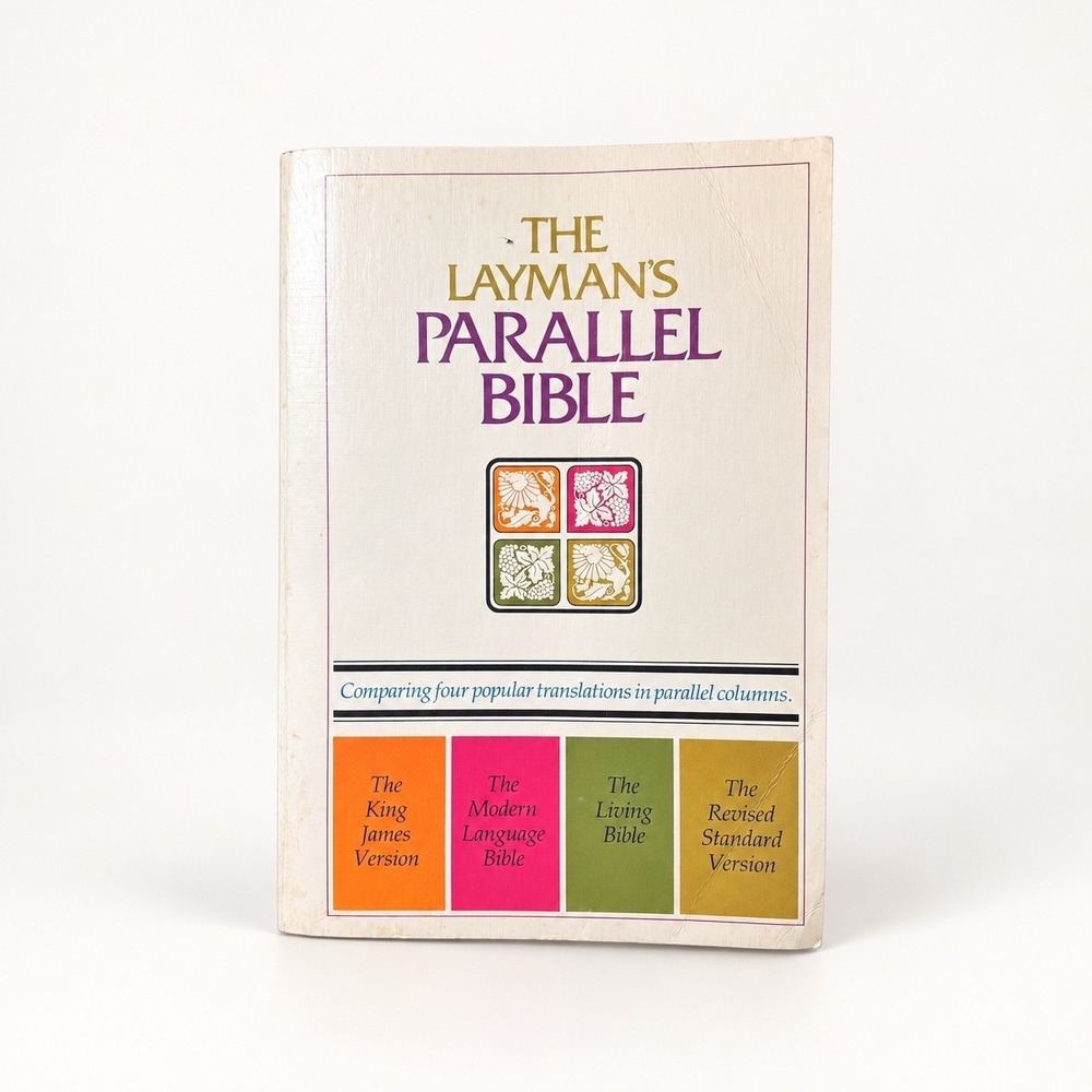 Vintage 1976 Layman's Parallel Bible KJV Living RSV Modern Language Zondervan